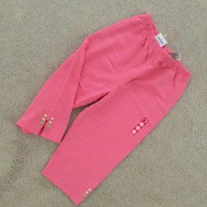 Vintage Gymboree coral pink knit capris, size 7 NWT